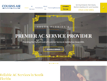 Tablet Screenshot of cousinsair.com